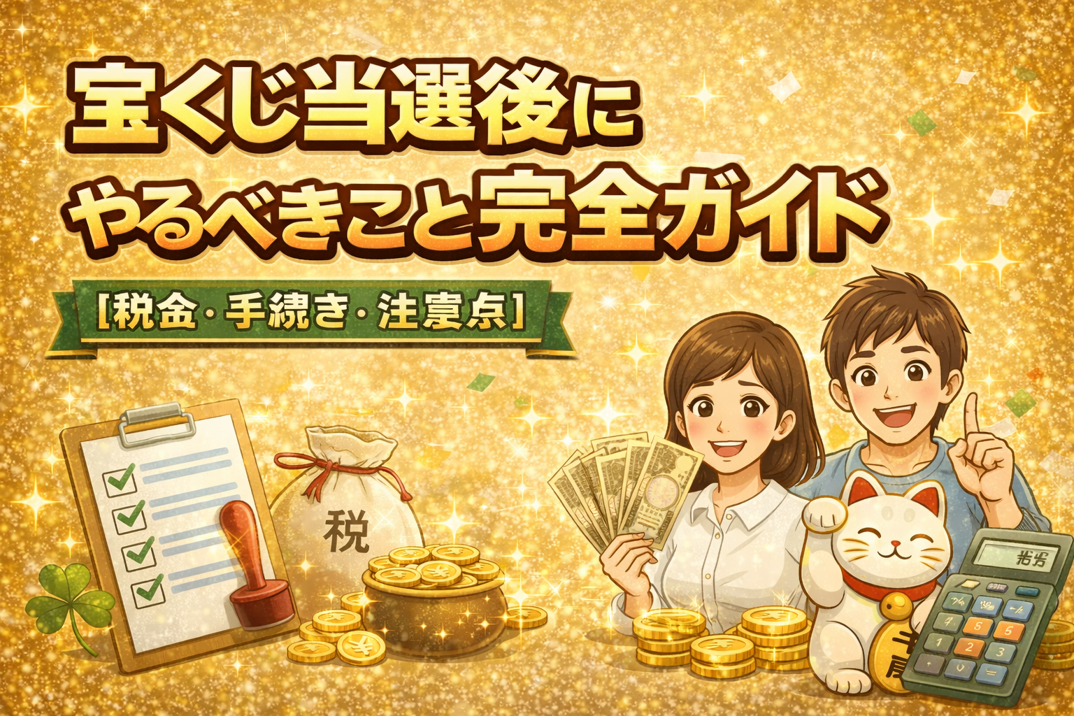 宝くじ当選後にやるべきこと完全ガイド【税金・手続き・注意点】