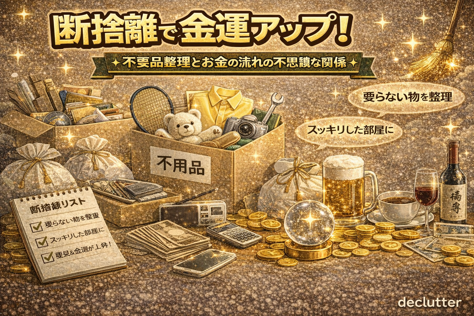 断捨離で金運アップ！不要品整理とお金の流れの不思議な関係
