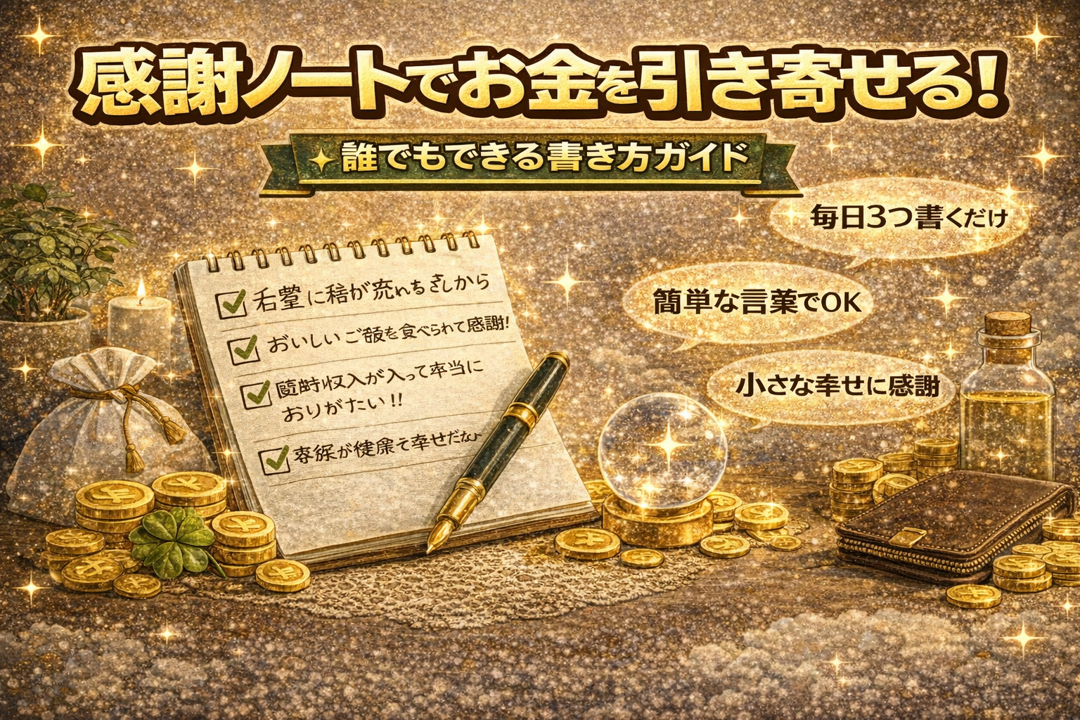 感謝ノートでお金を引き寄せる！誰でもできる書き方ガイド