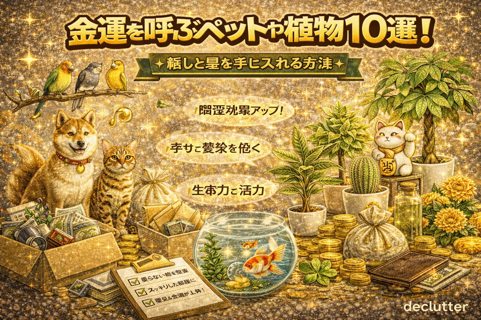 金運を呼ぶペットや植物10選！癒しと富を手に入れる方法